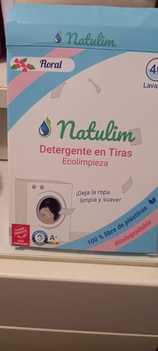 Customer photo review of Eco-Tiras de Detergente 40 lavados Natulim