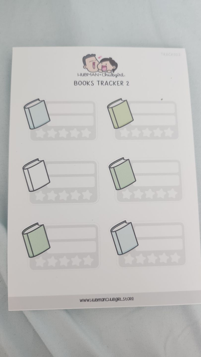 Customer photo review of Books 2 Tracker Planner Stickers