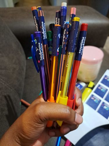 Customer photo review of Colour Wrap-around Pencil Labels - Designer themes