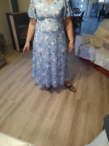 Customer photo review of Sukienka z krótkim rękawem i nadrukiem w kwiaty