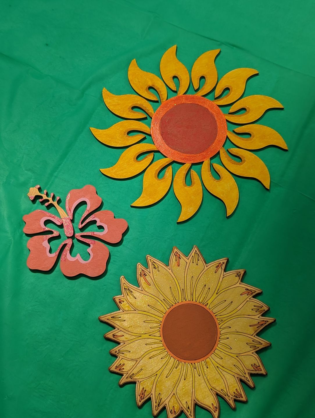 Customer photo review of Unfinished Wood Folk Sun Silhouette Shape - Craft - up to 36"