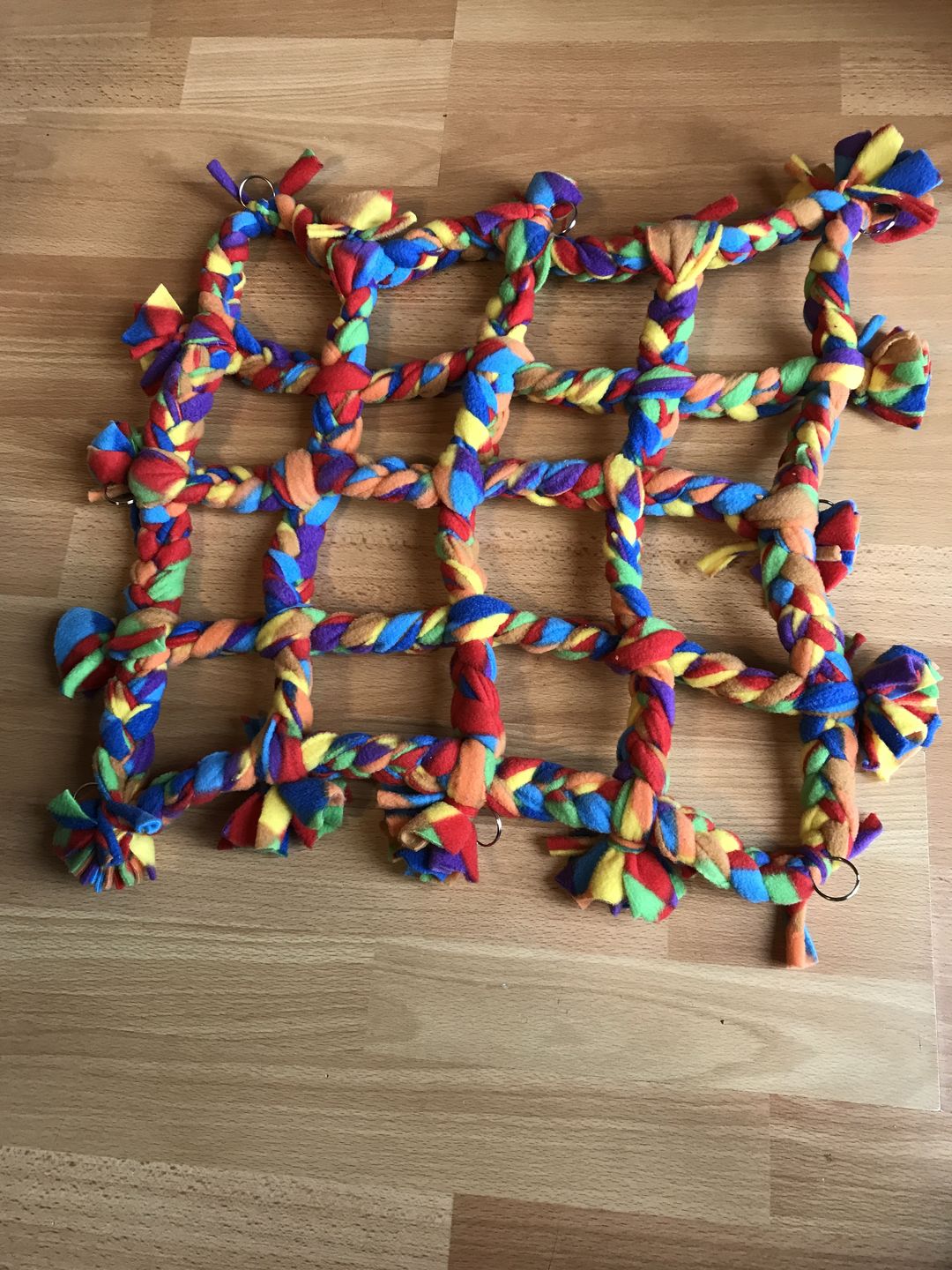 Customer photo review of Multicoloured Squares Anti Pill Polar Fleece Fabric