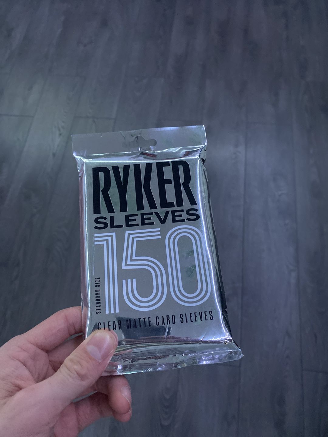 Customer photo review of Clear Matte Standard Size Card Sleeves