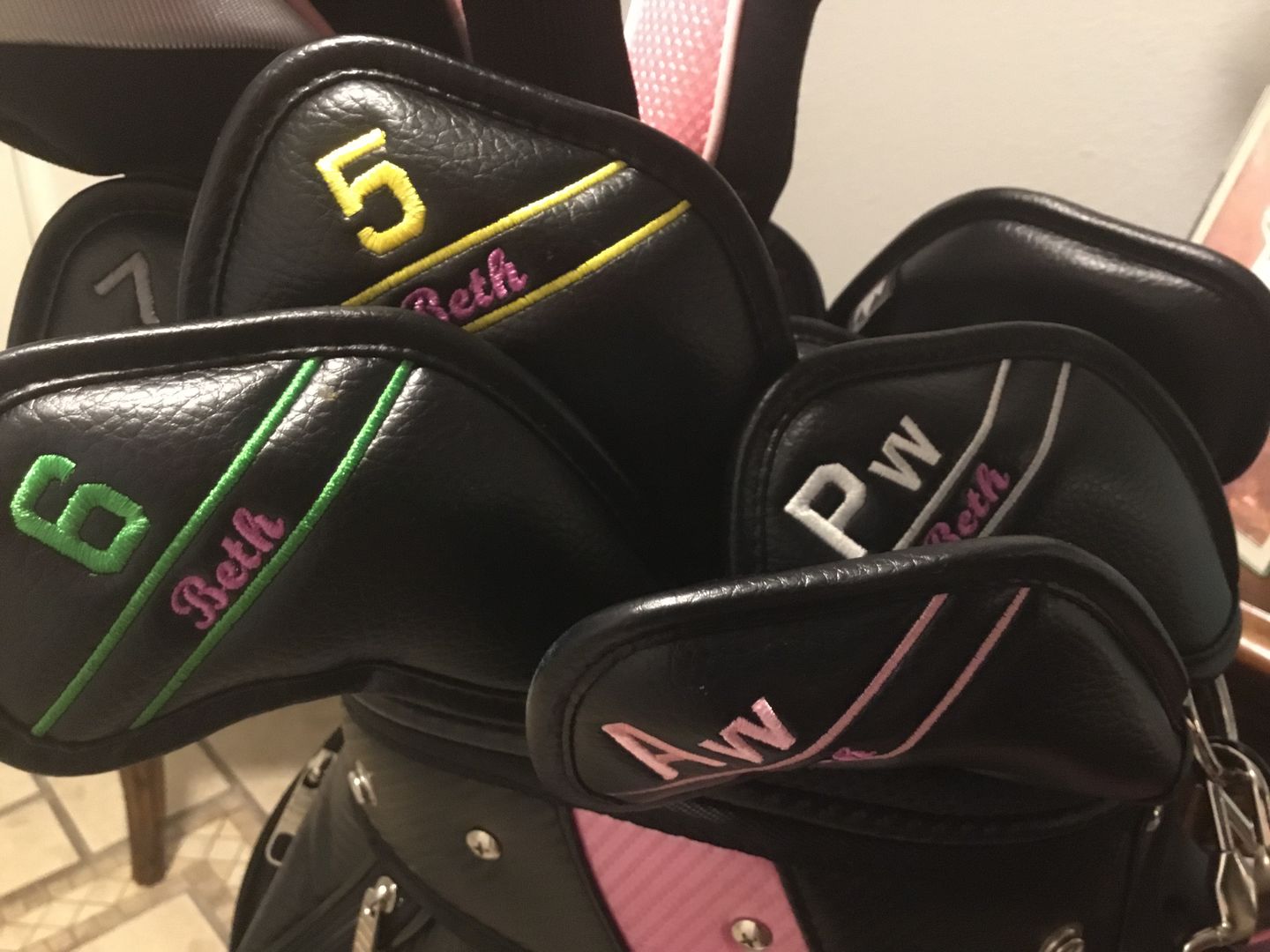 Customer photo review of Custom Colorful Embroidery Number Iron Head Cover Set
