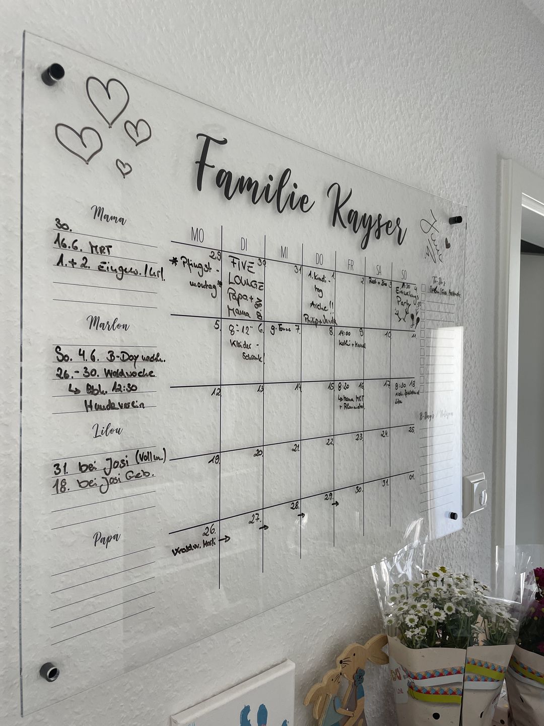 Customer photo review of 4-Namen Familienplaner