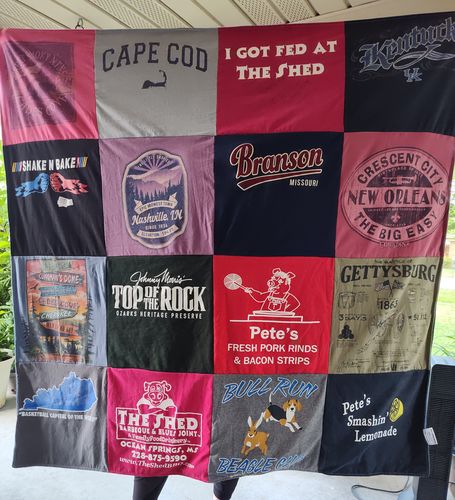 T-shirt quilt from university of kentucky by Carol from KY