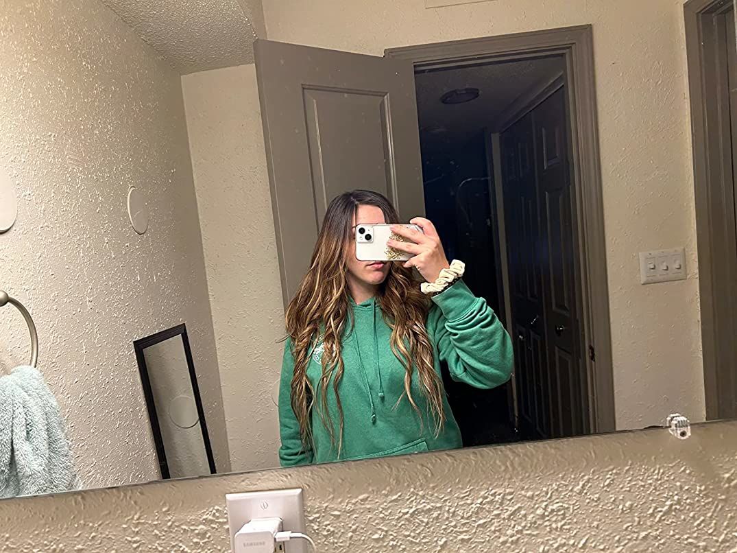 Customer photo review of Injection Tape In Virgin Hair Extensions Balayage Brown With Blonde #4/27/4