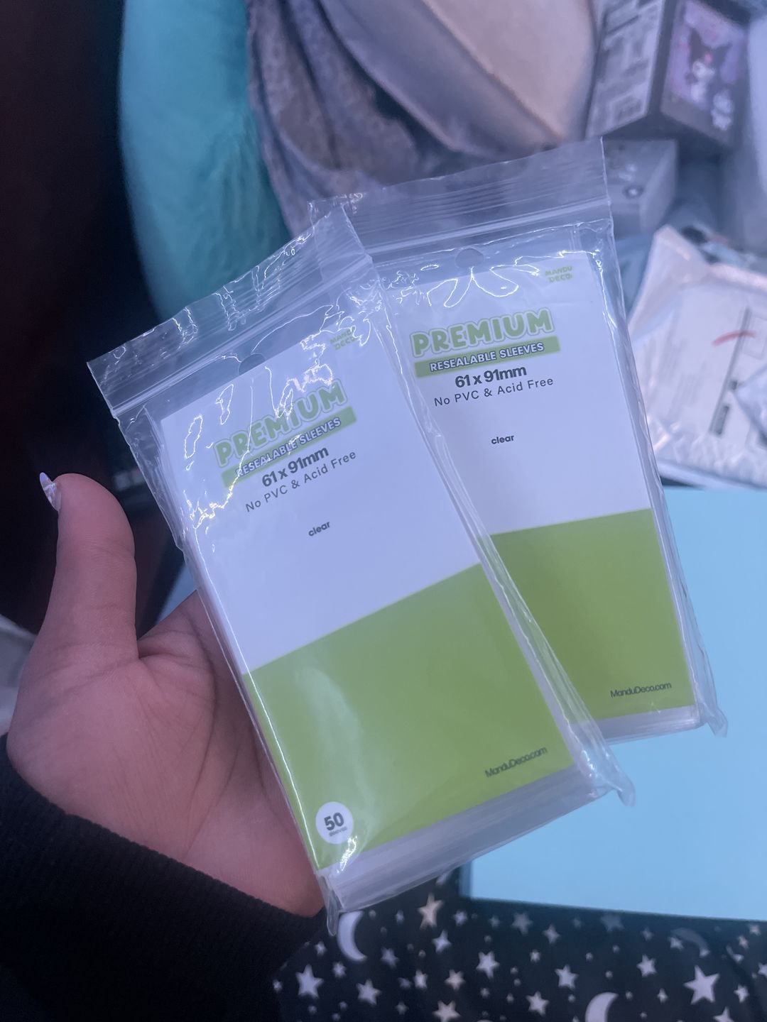Customer photo review of PREMIUM RESEALABLE PHOTOCARD SLEEVES - CLEAR VERSION (61x91MM)
