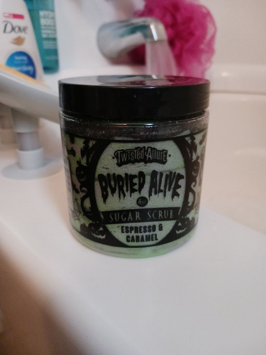 Customer photo review of Buried Alive Sugar Scrub (Caramel & Coffee)