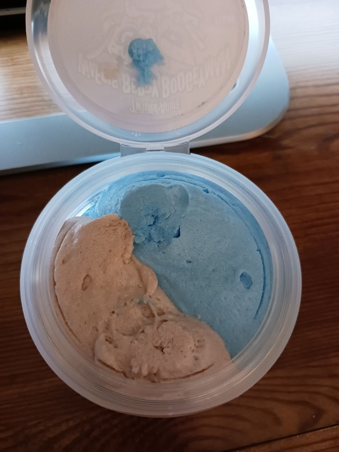Customer photo review of Waffle Berry Boogeyman Split Scrub (Blueberry Cheesecake Ice Cream & Waffle Cone)