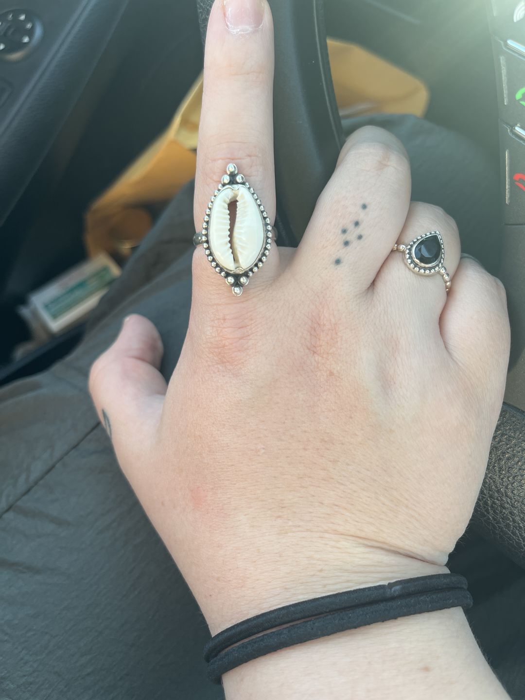 Customer photo review of Cowrie Shell Boho Ring Sterling Silver