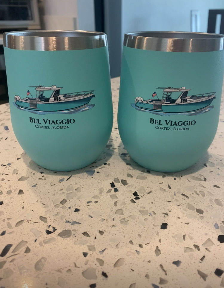 Customer photo review of Custom Wine Tumblers