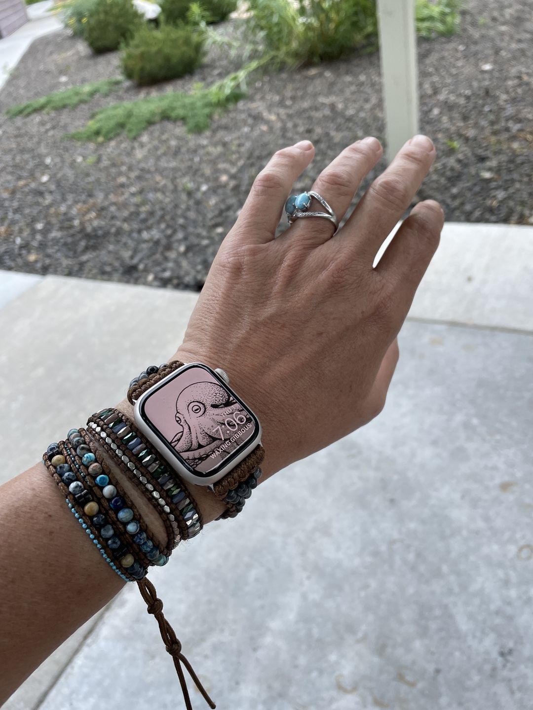 Customer photo review of Serene Ocean Apple Watch Strap