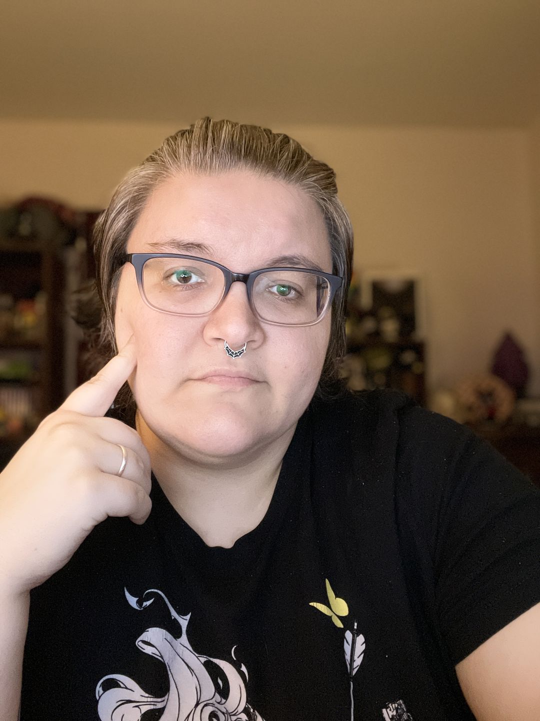 Customer photo review of Spider Web Septum + Daith Ring