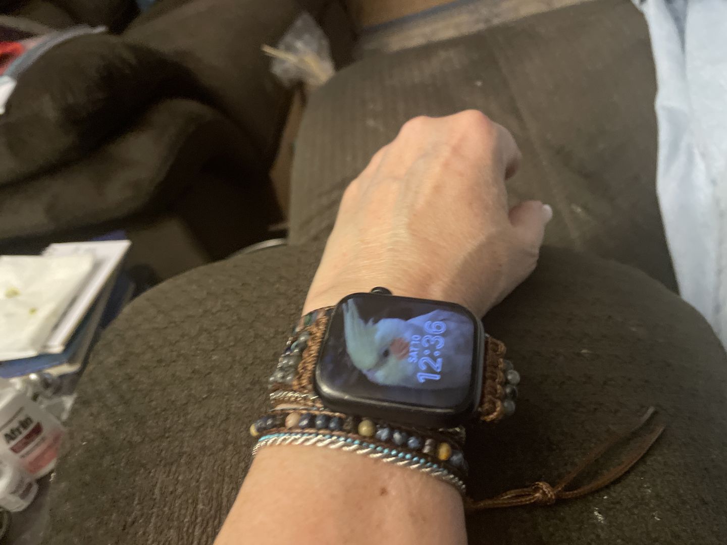 Customer photo review of Serene Ocean Apple Watch Strap