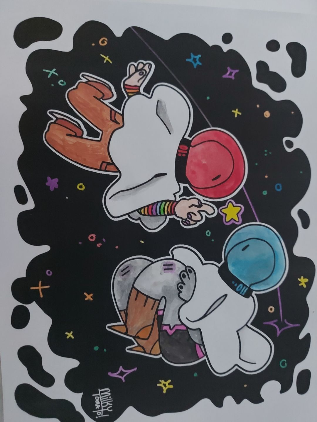 Customer photo review of Space Ghost Coloring Page PDF