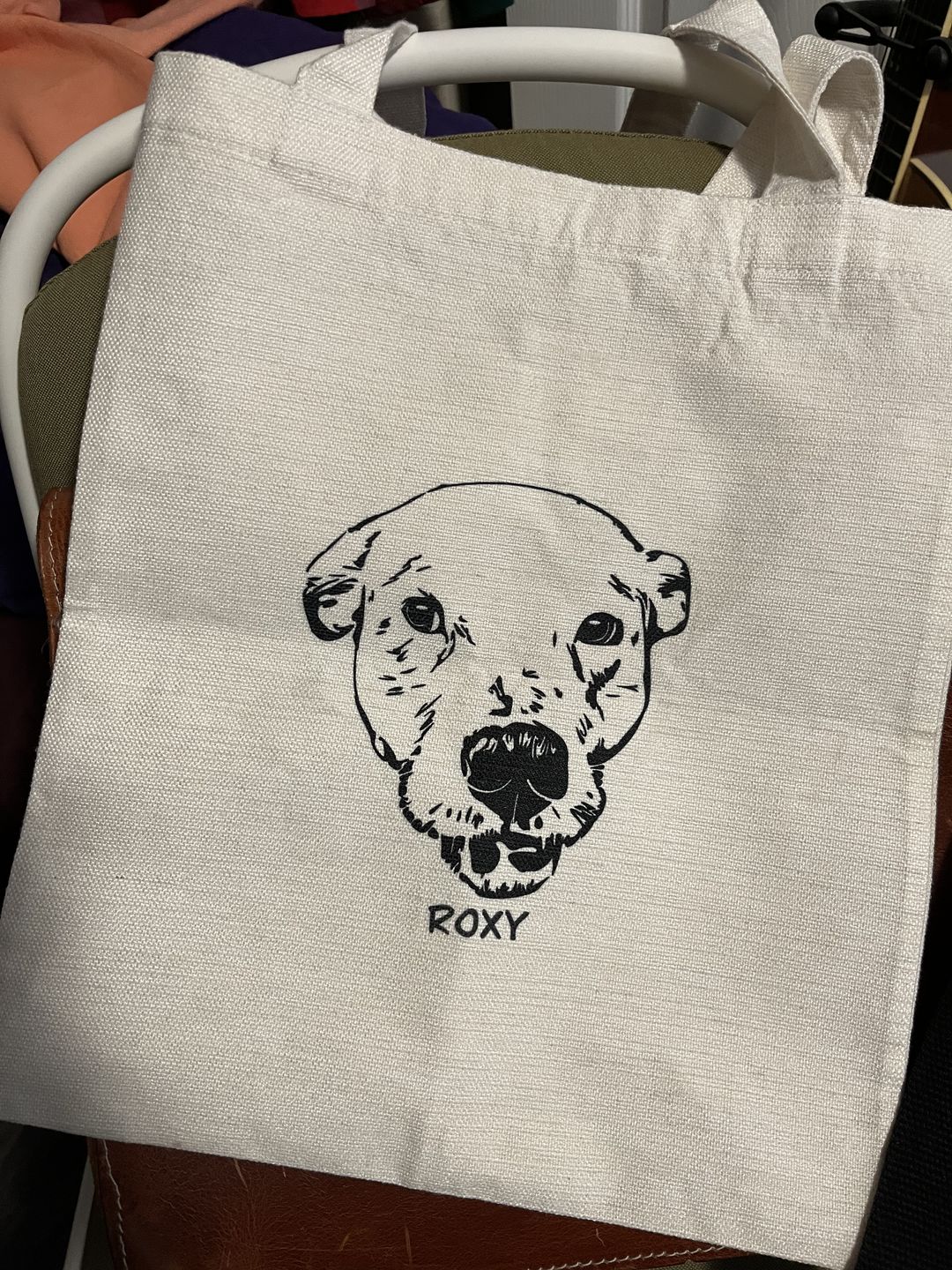 Customer photo review of Custom Pet Tote Bag