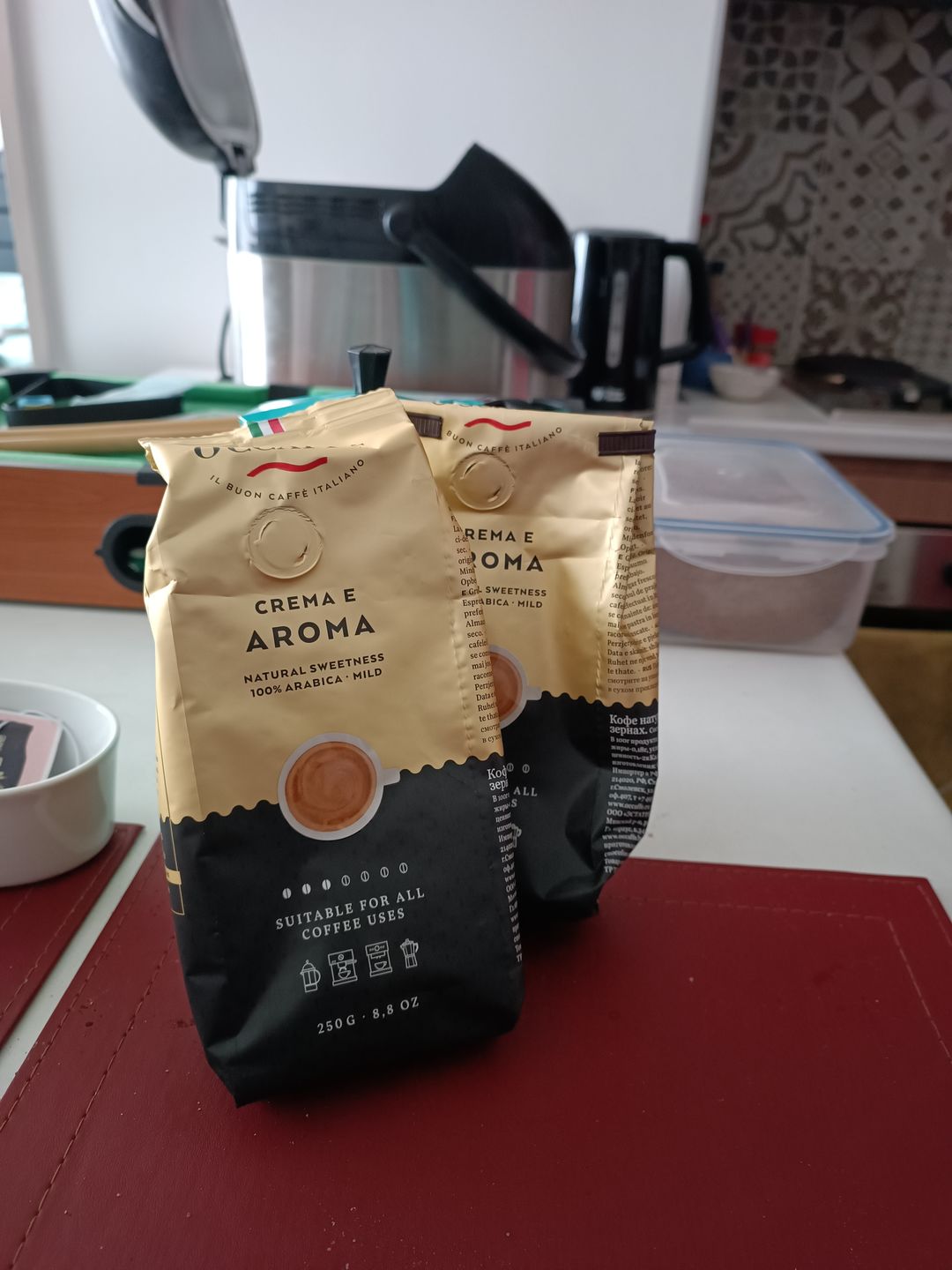 Customer photo review of Occaffe Grano Crema E Aroma 100% Arabica 250 Grs
