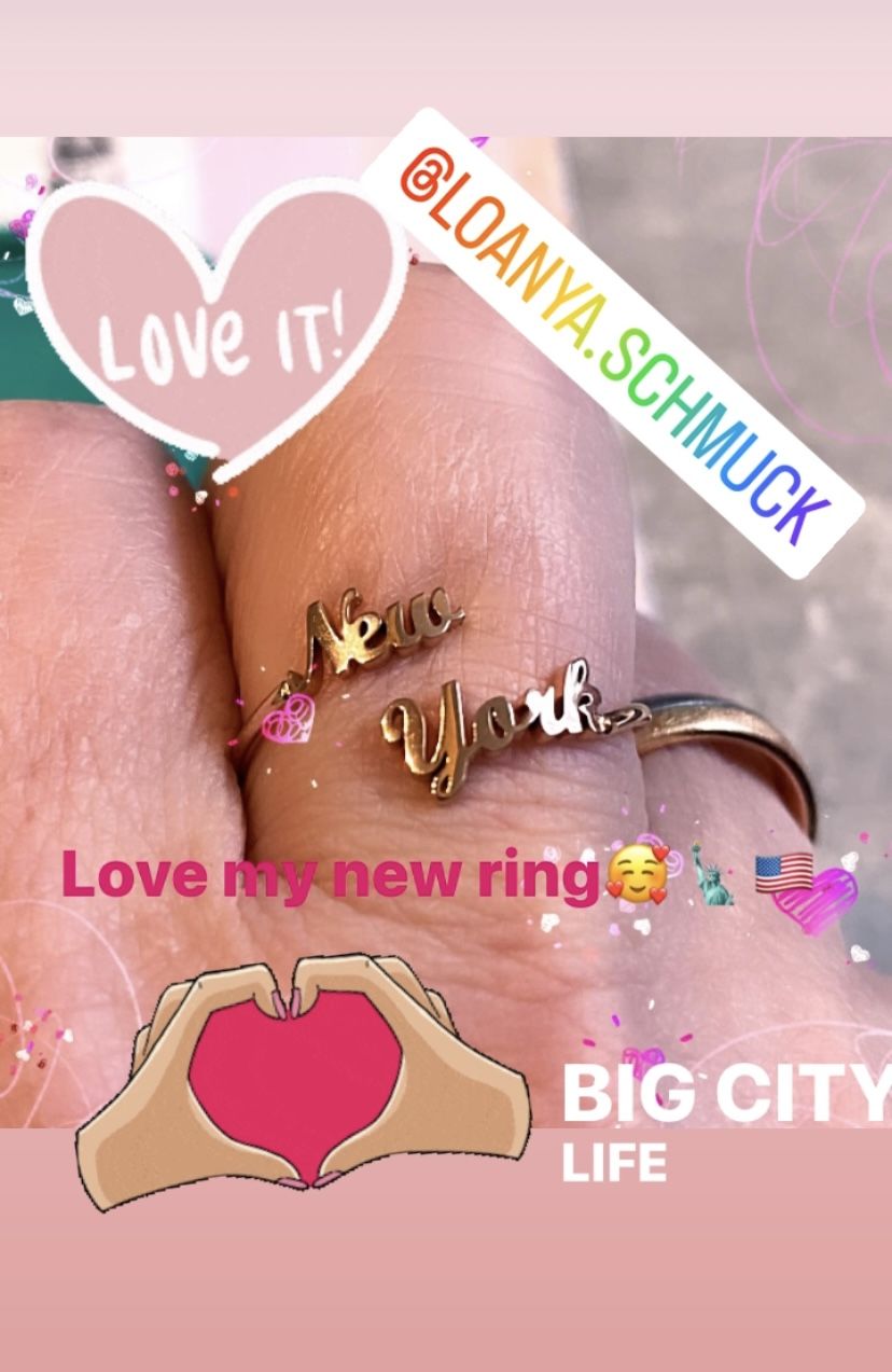 Customer photo review of LOANYA Ring mit zwei personalisierten Namen