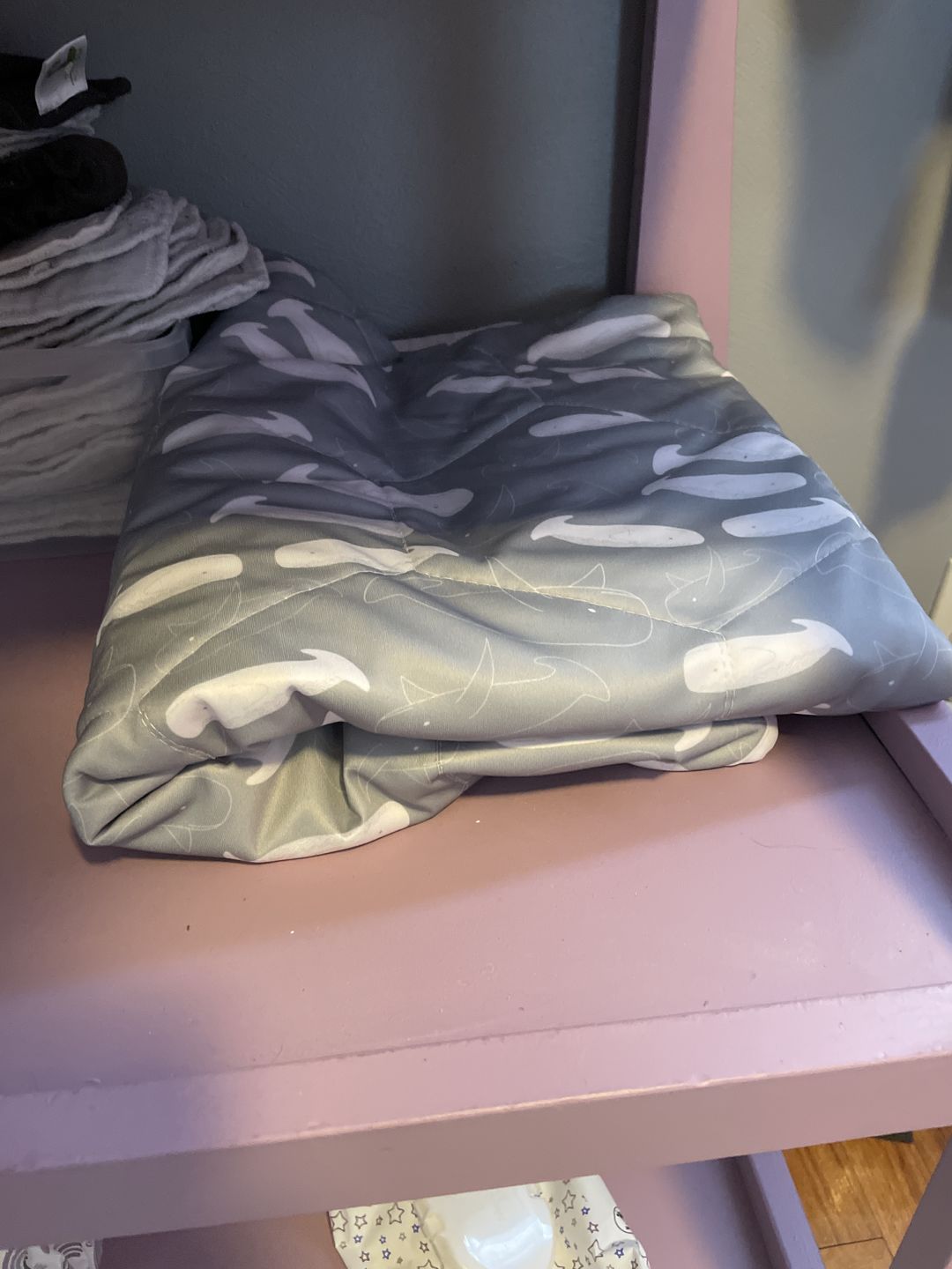 Customer photo review of Basics Patterned Machine Washable Reversible Indoor/Outdoor Quilted Water Resistant Play Mat Blanket