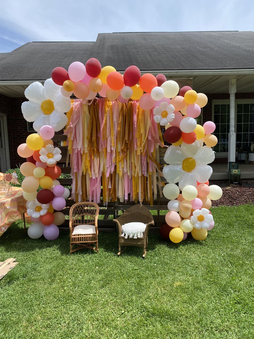 Customer photo review of Two Groovy Backdrop