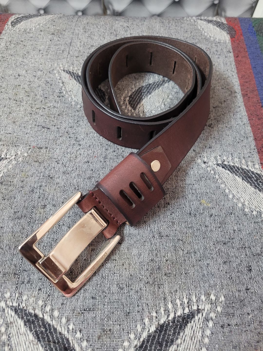 Customer photo review of Bacca Bucci Full grain genuine leather Work Belt for Men
