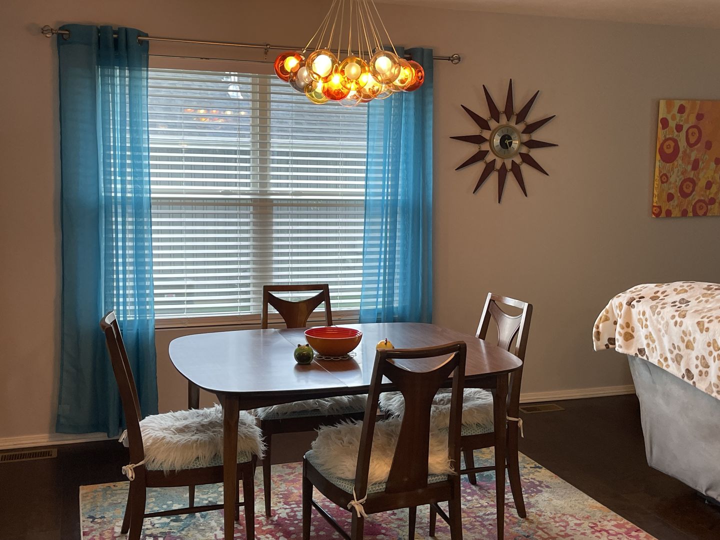 Customer photo review of Unique Multi-Color Globe Cluster Chandelier