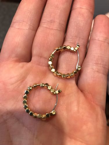 Customer photo review of Alice Hoop Earrings
