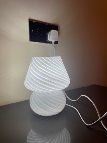 Customer photo review of Murano Mushroom Table Lamp