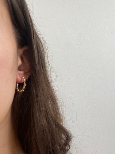 Customer photo review of Alice Hoop Earrings