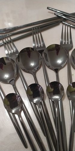Customer photo review of Modern Black Flatware Set