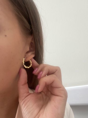 Customer photo review of Alice Hoop Earrings