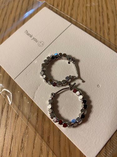 Customer photo review of Alice Hoop Earrings