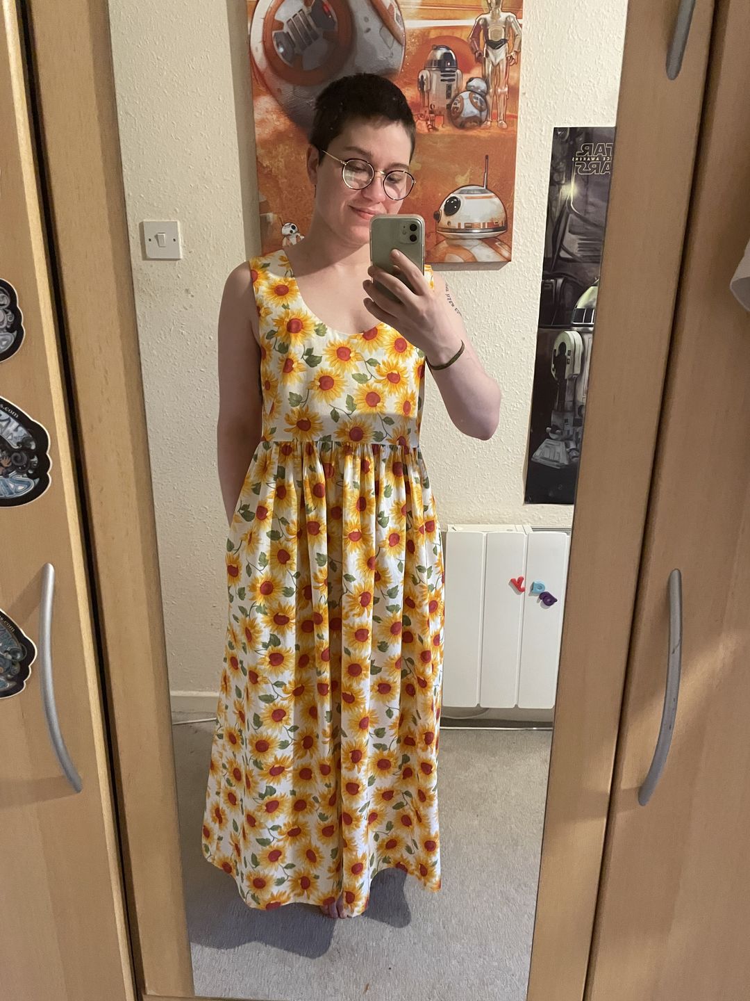 Customer photo review of Sunflowers Rose & Hubble Cotton Poplin Fabric