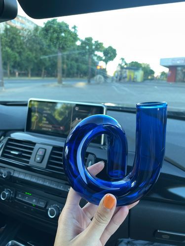 Customer photo review of Ema Twist Glass Candle Holders