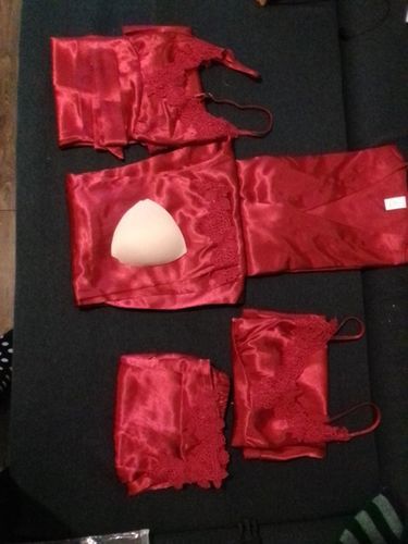 Customer photo review of Satin Sleepwear Pajama Set