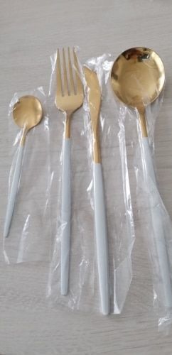 Customer photo review of Modern Golden Flatware Sets