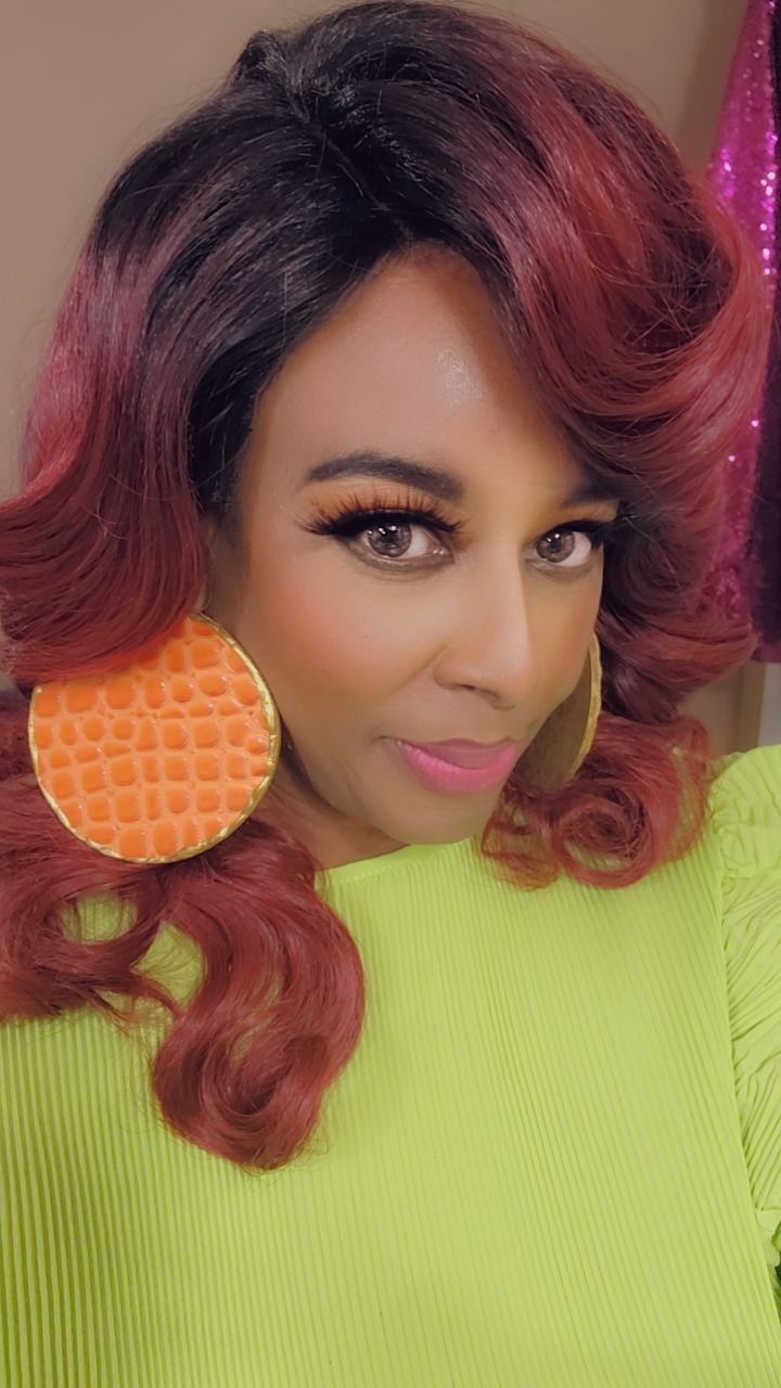 Customer photo review of "Luxuries" Faux Crocodile Stud - 2 Sizes
