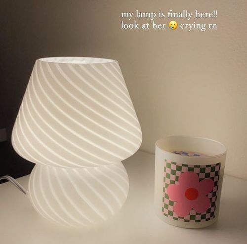 Customer photo review of Murano Mushroom Table Lamp