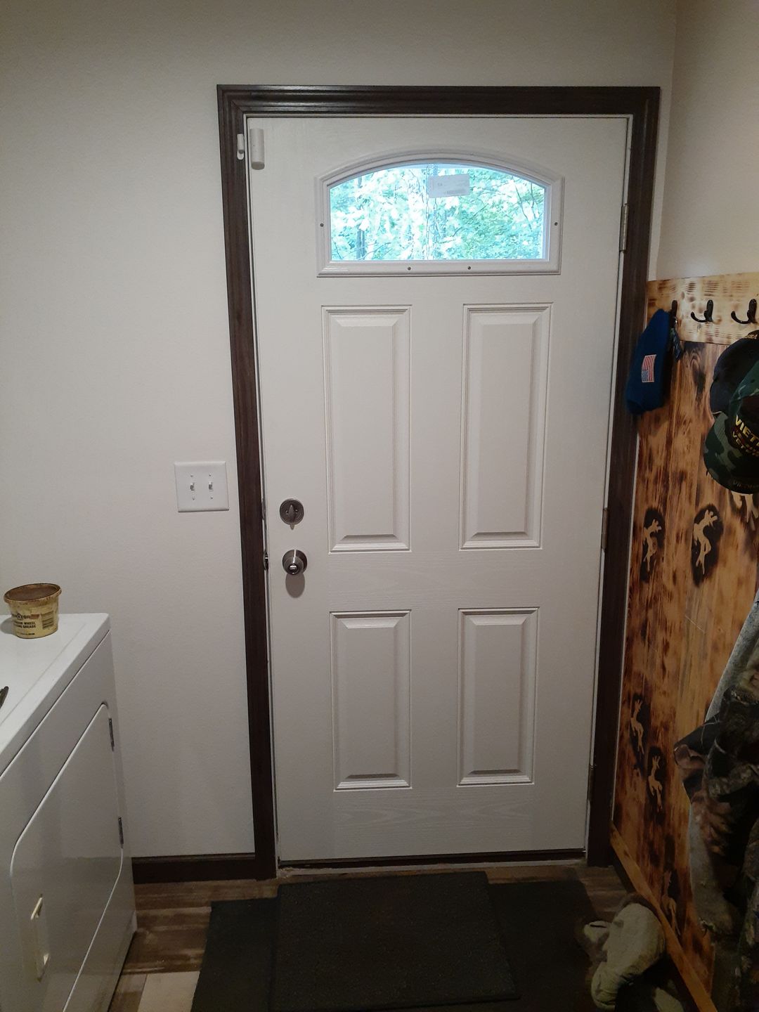 Customer photo review of Clear Arched Top Glass and Frame Kit (Fanlite 24" x 12" Frame Size)