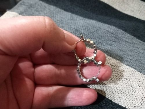 Customer photo review of Alice Hoop Earrings