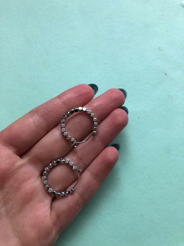 Customer photo review of Alice Hoop Earrings