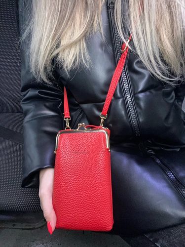 Customer photo review of Leather Phone Purse