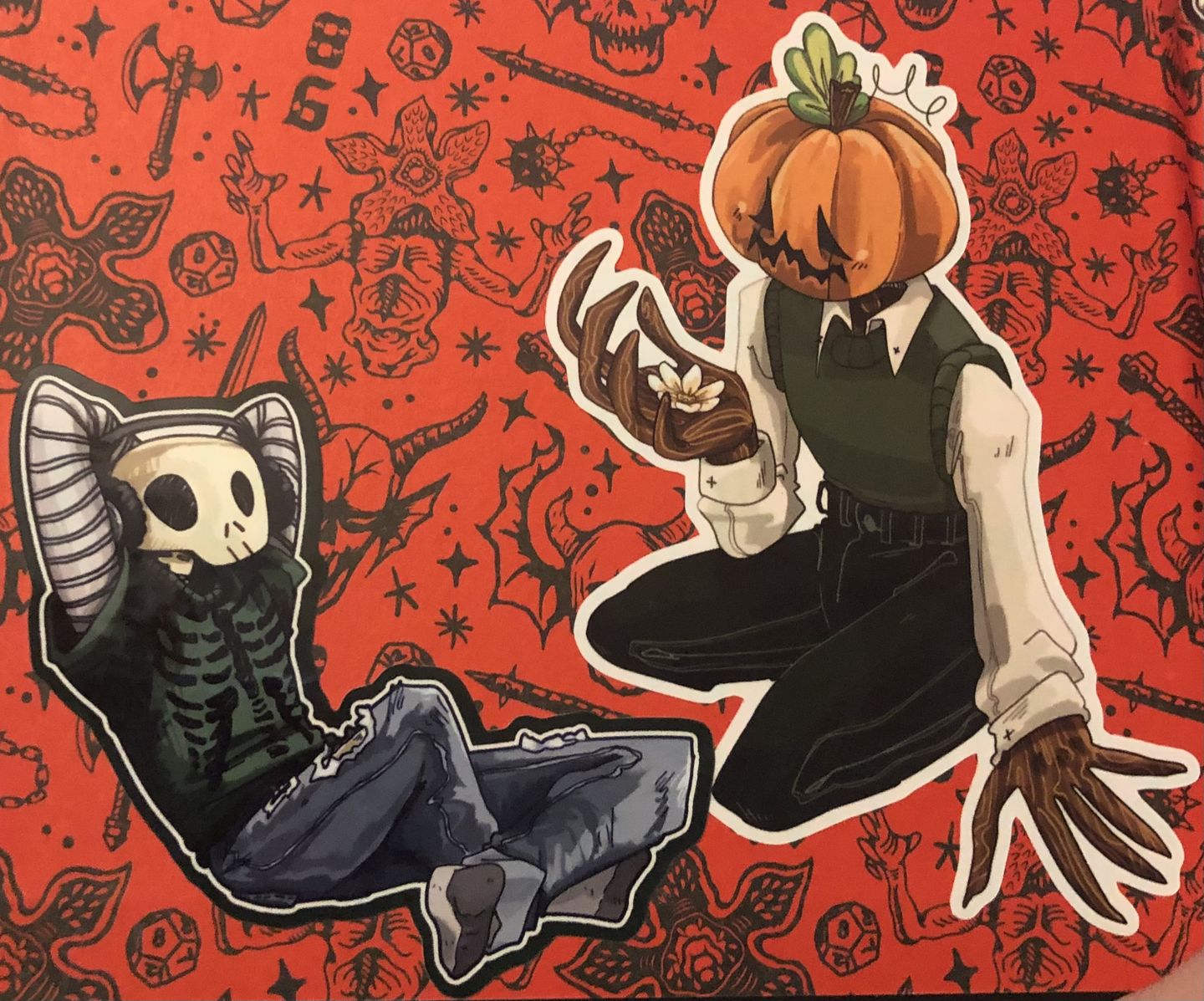Customer photo review of Aesthetic Skeleton Stickers