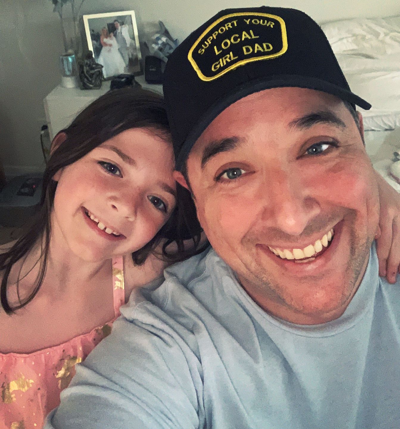Customer photo review of Support Your Local Girl Dad Patch Hat
