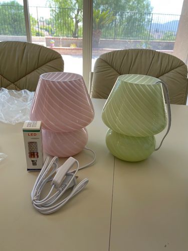 Customer photo review of Murano Mushroom Table Lamp