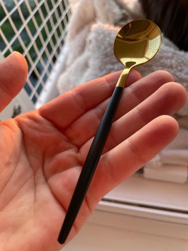 Customer photo review of Modern Golden Flatware Sets