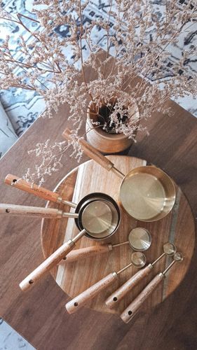 Customer photo review of Wooden Measuring Cups and Spoons