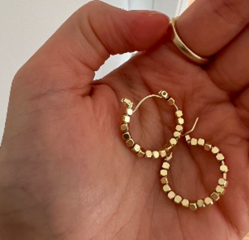 Customer photo review of Alice Hoop Earrings