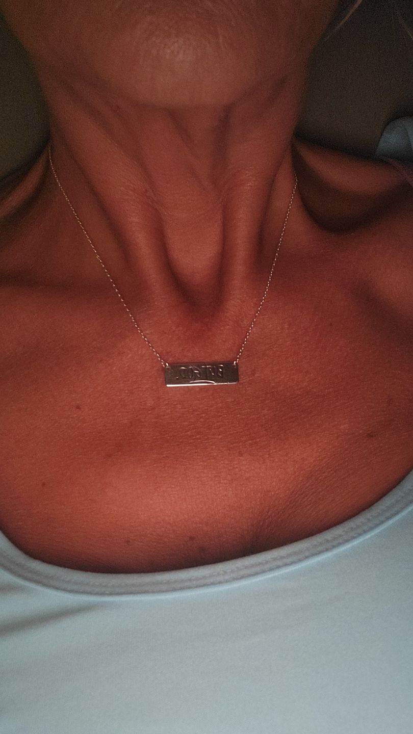 Customer photo review of but God necklace